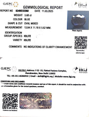 5.68/CT Natural Iolite With Govt. Lab Certificate